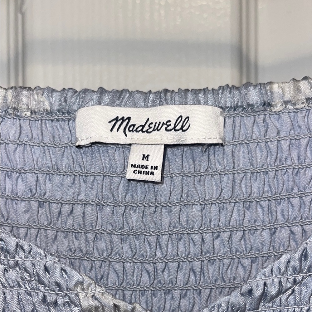 Madewell Silk Lucie Smocked Mini Dress in Moody Blooms - Picture 6 of 8